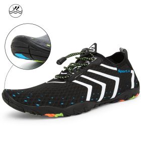 Light And Portable Beach Wading Shoes (Option: Black and white-41)