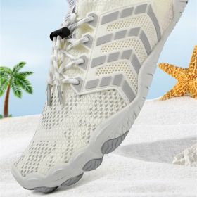 Men's And Women's Non-slip Five-finger Mountaineering Fitness Shoes (Option: D025 White-37)