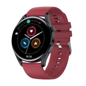 2022 T33S smart watch Bluetooth call temperature heart rate blood pressure oximeter step music control detection (colour: red)