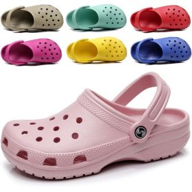 Adult Classic Clogs; Clogs for women and men; Cool slippers (colour: Star - White, size: M10/W12 (suitable for 44-45 feet))