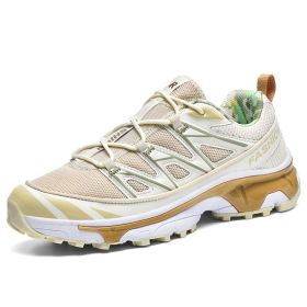 Running Shoes Mesh Sneakers Hiking Boots (Option: Vanilla Color-44)